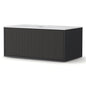 Cefito Vanity Unit 900mm Bathroom Cabinet Storage Wall Hung Grooved Timber Black