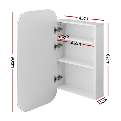 Cefito Bathroom Mirror Cabinet Mirrored Medicine Adjustable Shelf Wall Mounted 560mm White