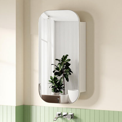 Cefito Bathroom Mirror Cabinet Mirrored Medicine Adjustable Shelf Wall Mounted 560mm White