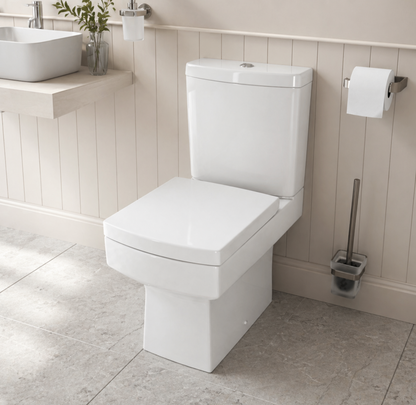 Craig Square Close Coupled Toilet with Soft Close Seat
