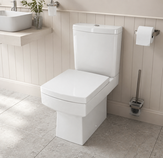 Craig Square Close Coupled Toilet with Soft Close Seat