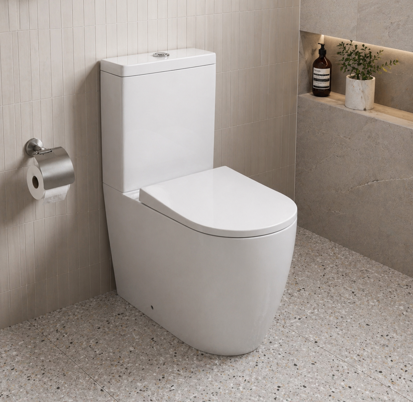Karen Close Coupled Compact Toilet with Soft Close Seat