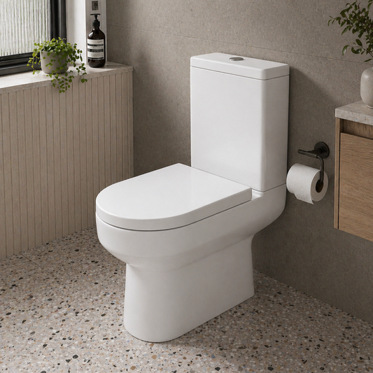 Ian Rimless Close Coupled Toilet with Soft Close Seat