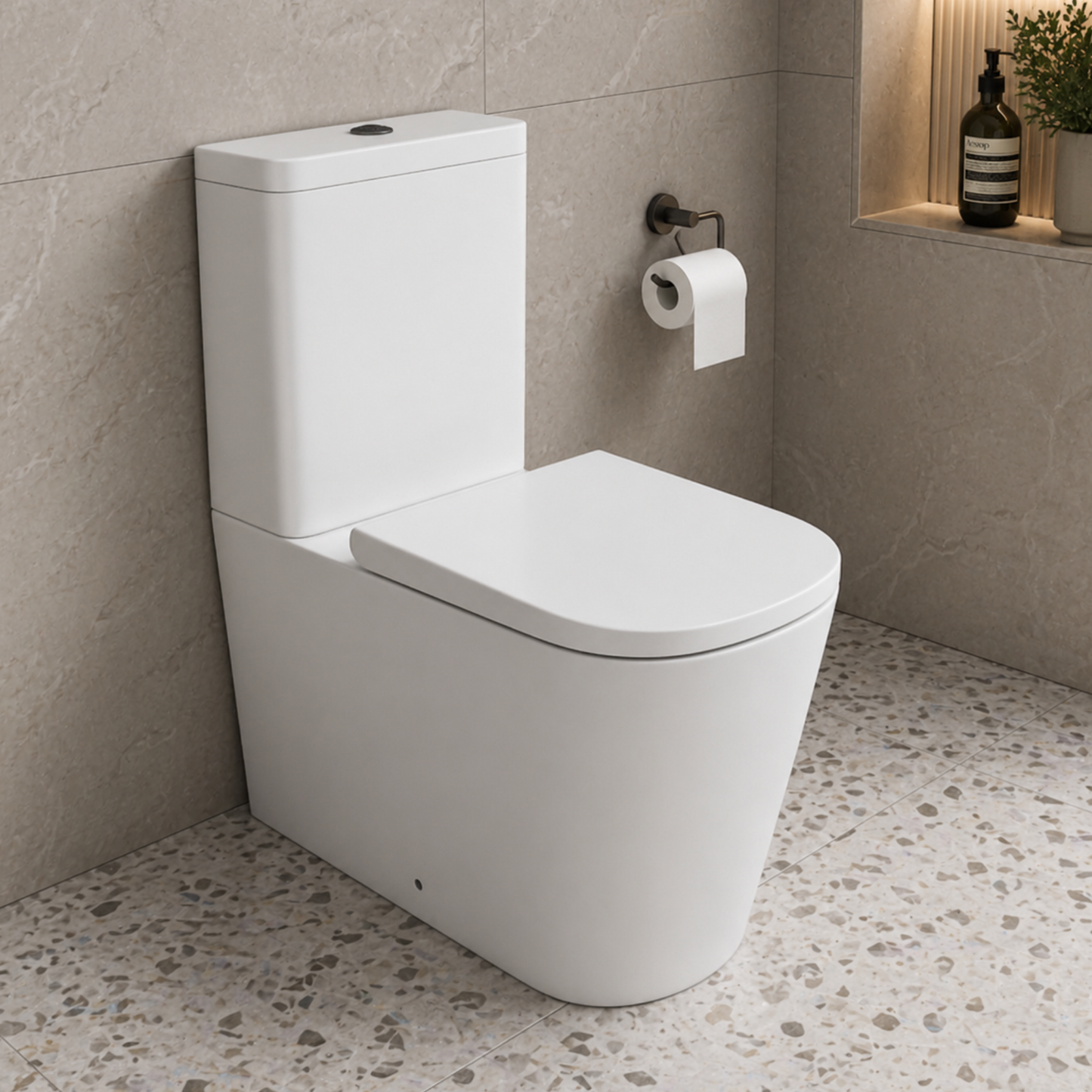 Brodi Close Coupled Compact Toilet with Soft Close Seat