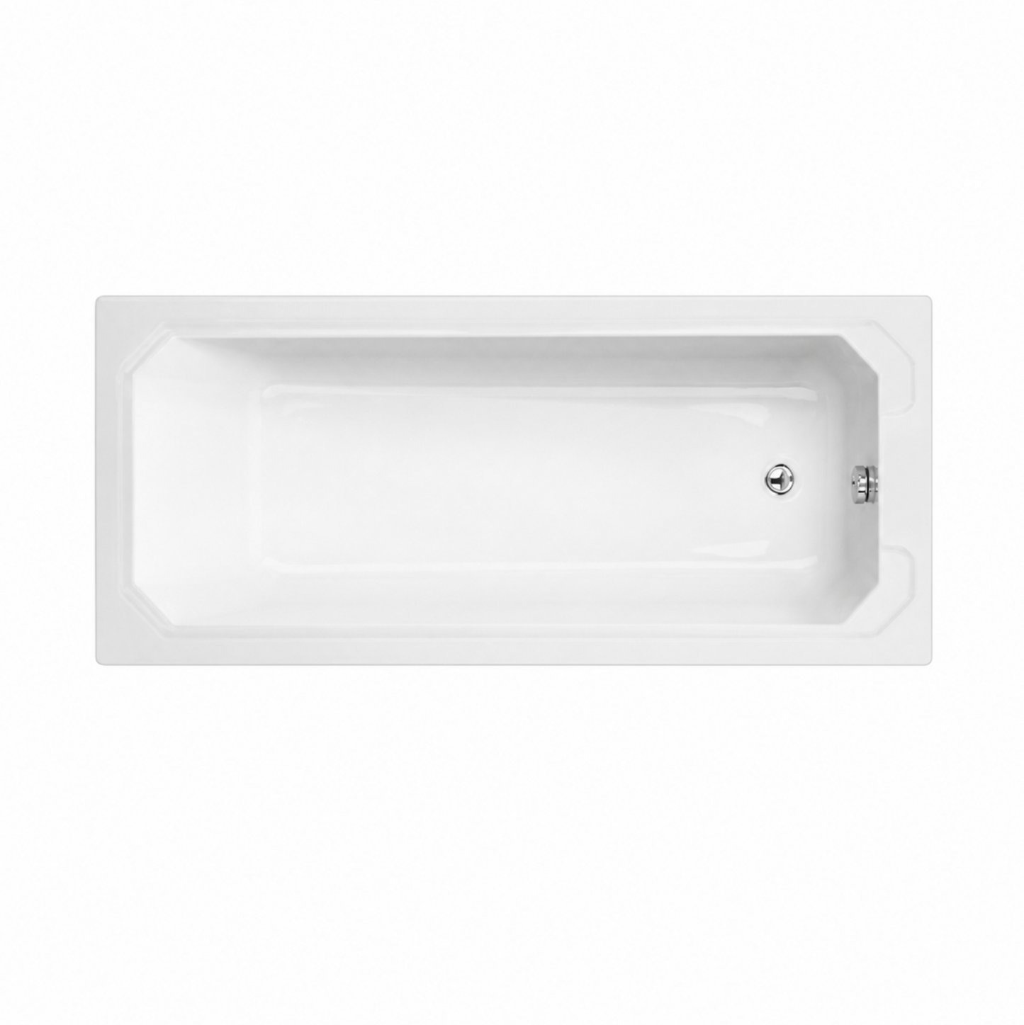 Murphy 1700mm Single Ended Shower Bath With Bath Screen