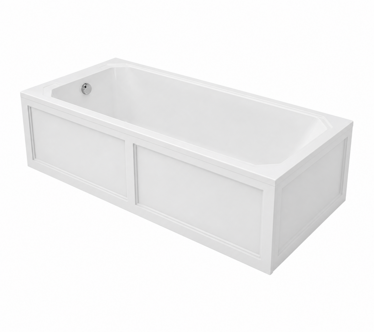 Murphy 1700mm Single Ended Shower Bath With Bath Screen