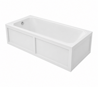 Murphy 1700mm Single Ended Shower Bath With Bath Screen