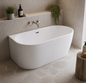 Melody 1700mm Freestanding D-Shaped Back to Wall Bath
