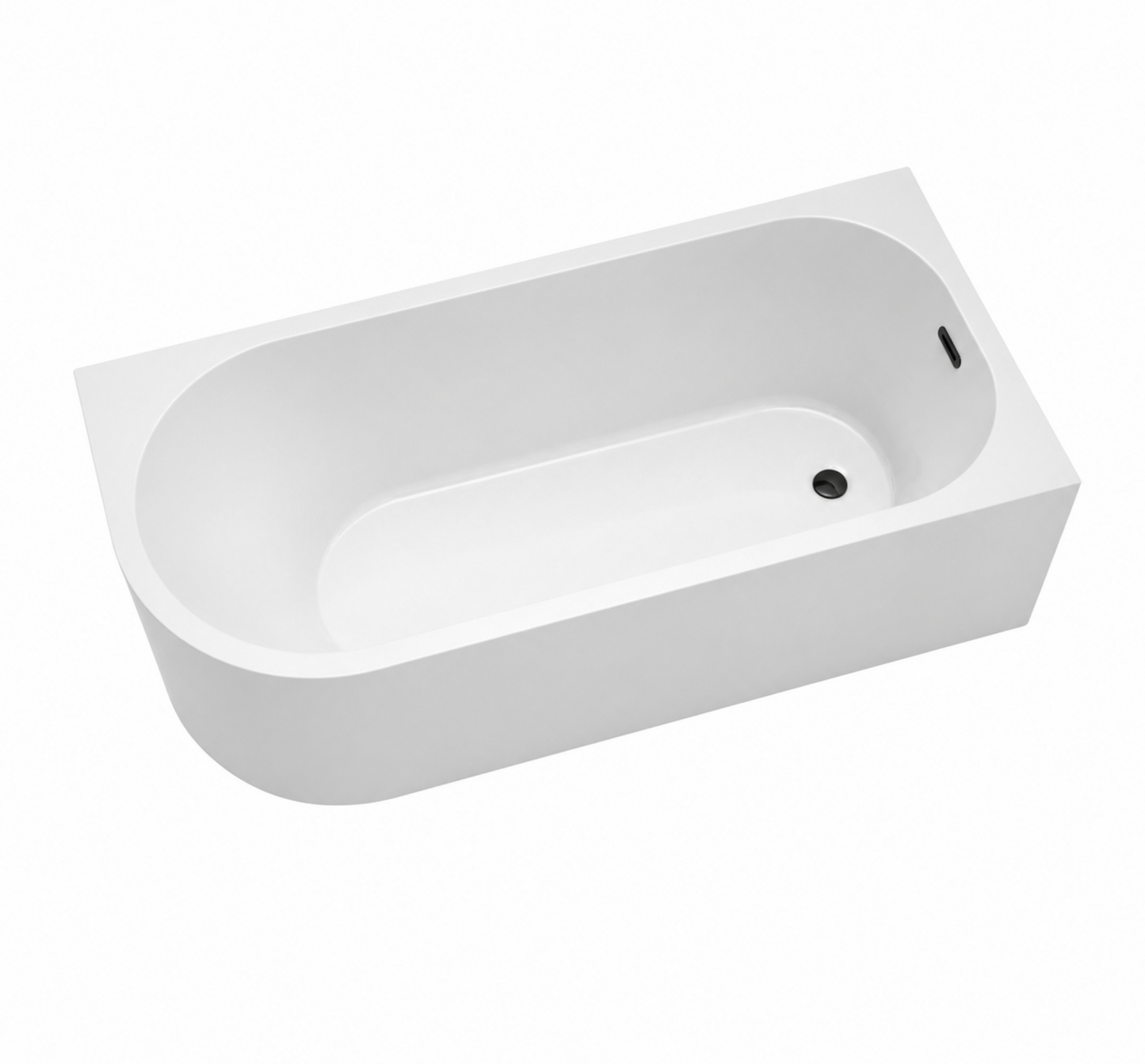 Frank 1700mm Curved Corner Shower Bath with Bath Screen