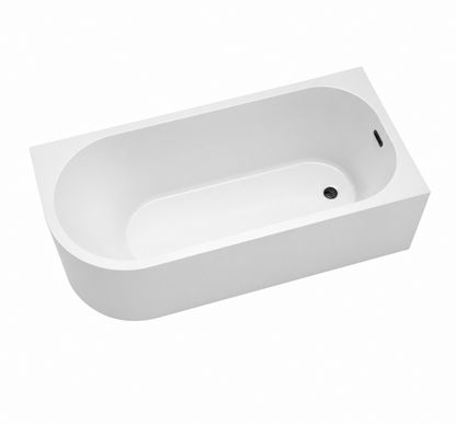 Frank 1700mm Curved Corner Shower Bath with Bath Screen