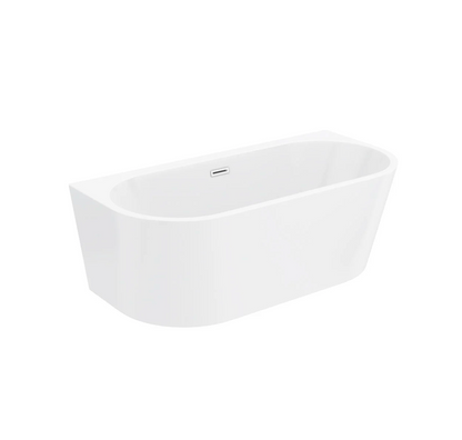 Melody 1700mm Freestanding D-Shaped Back to Wall Bath
