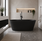 Bella 1700mm Black Freestanding Modern Bath