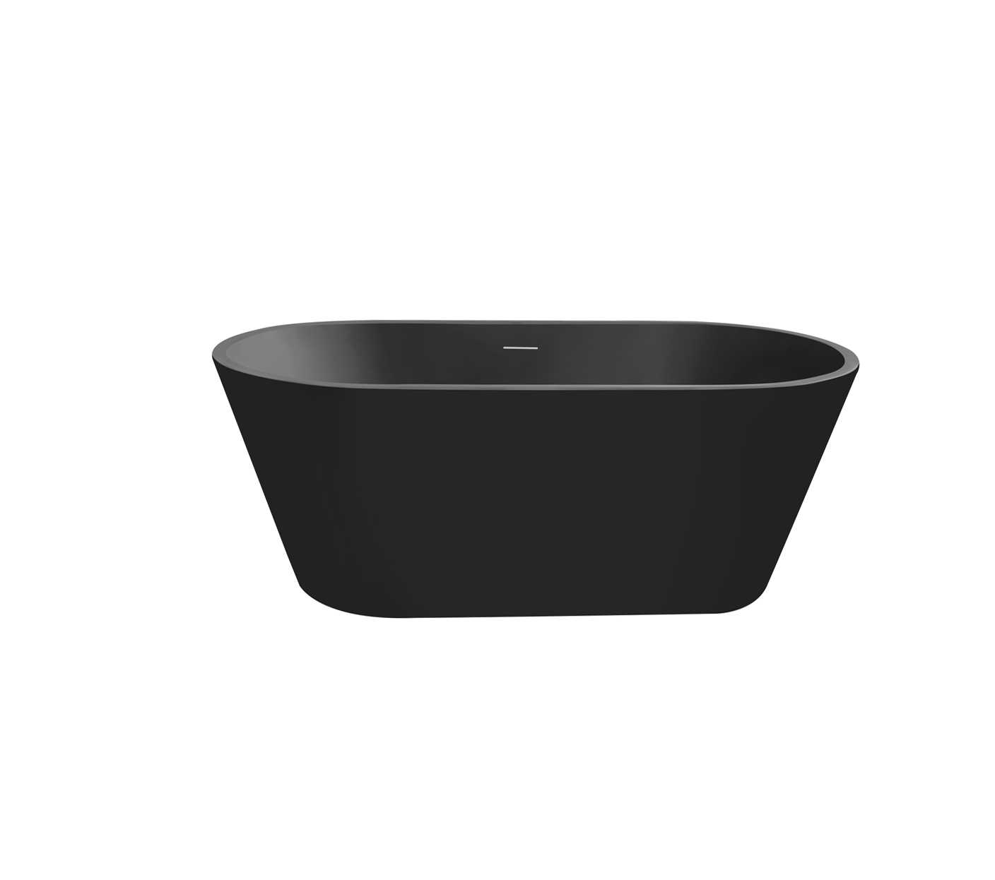 Bella 1700mm Black Freestanding Modern Bath