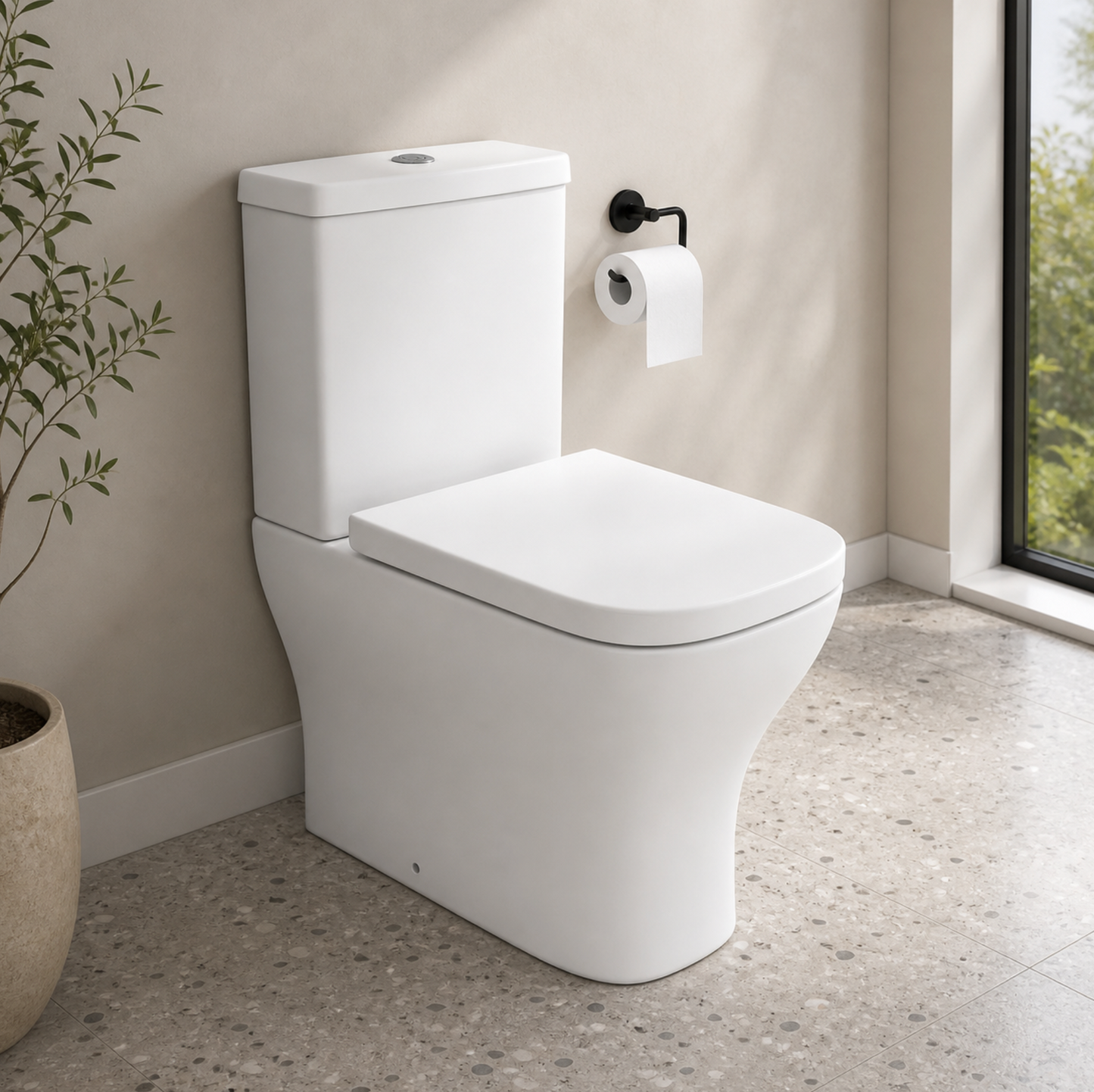 Highcrest Close Coupled Compact Toilet with Soft Close Seat
