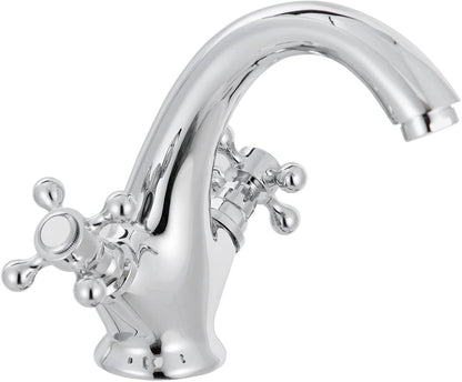 Faucets - Vintage Bathroom Faucets - Basin Faucets - Suitable for vintage bathroom basin faucets, Double handle mixer taps with cross handle, elegant design