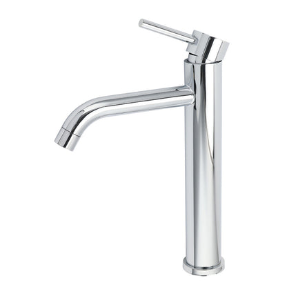 WELS Chrome Tall Basin Kitchen Laundry Mixer Vanity Sink Faucet Tap Curve Outlet
