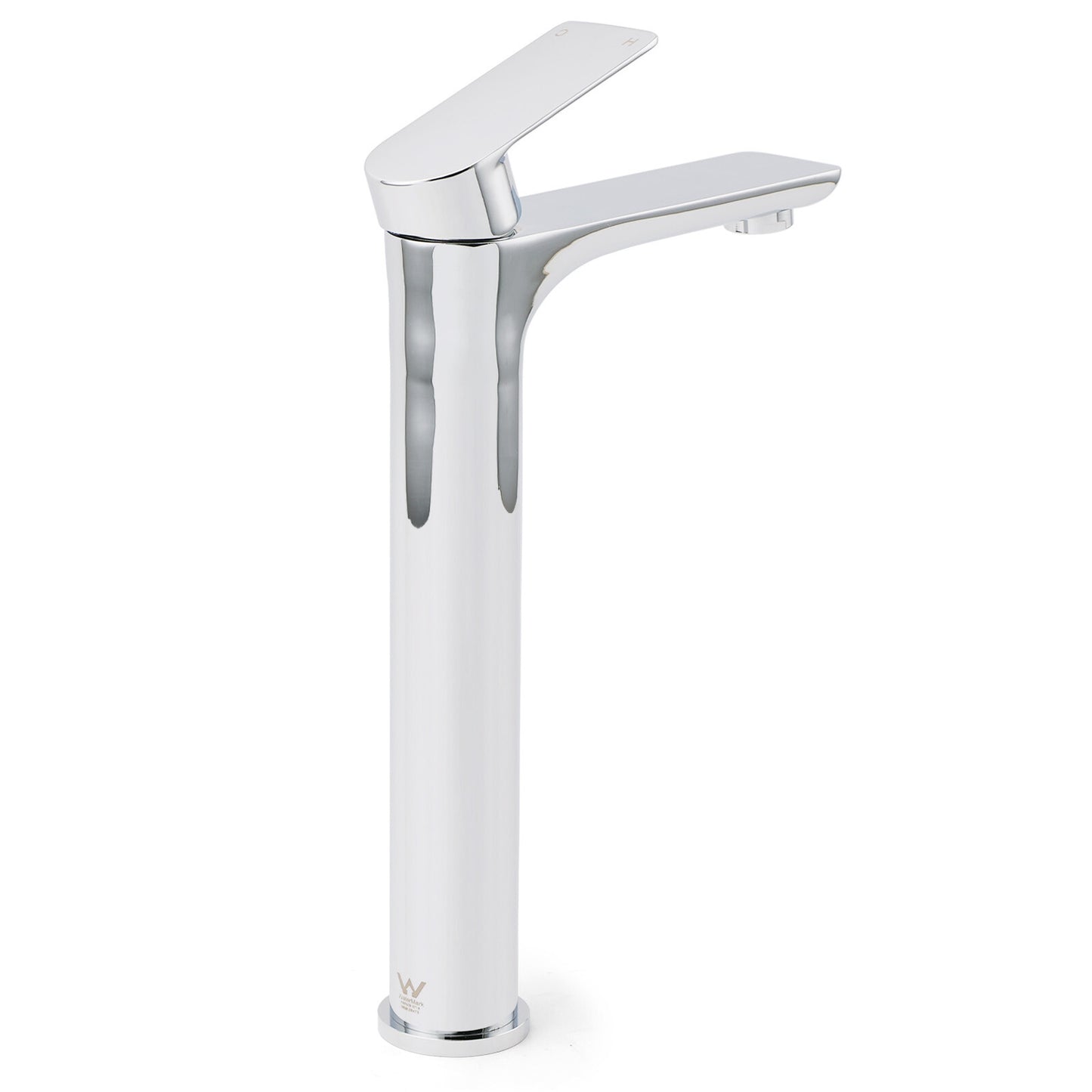 WELS Bathroom Chrome Round Tall Basin Mixer Vanity Faucet Laundry Counter Tap