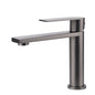 Gun Metal Rounded Square Short Basin Mixer Vanity Sink Faucet Laundry Spout Tap