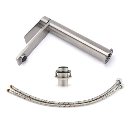 WELS Brushed Nickel Tall Basin Mixer Vanity Sink Faucet Spout 304SUS Laundry Tap