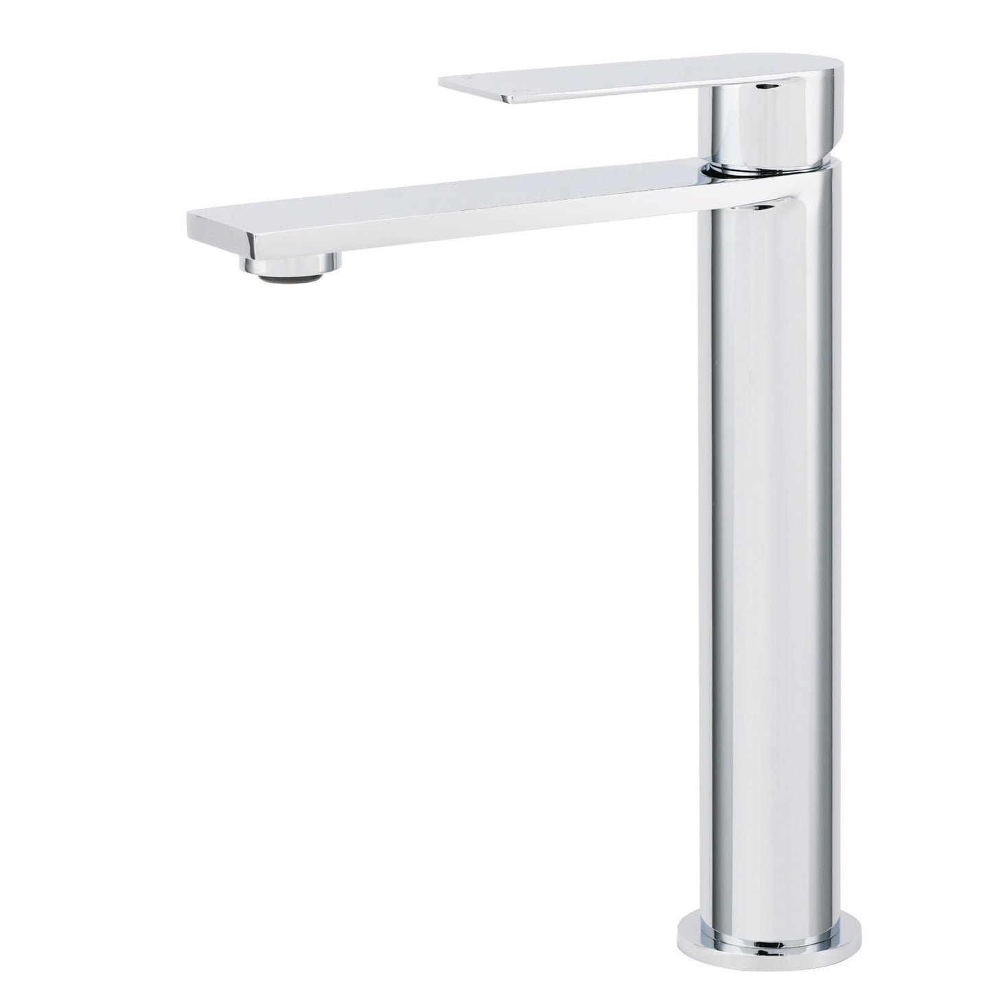 WELS Polished Chrome Tall Basin Mixer Vanity Sink Faucet Spout Laundry Flat Tap