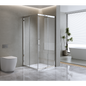 Adjustable 900x900mm Double Sliding Door Glass Shower Screen in Chrome