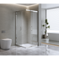 Adjustable 900x1000mm Double Sliding Door Glass Shower Screen in Chrome