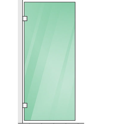 120x120cm Corner Frameless Shower Screen with Nickel Wall Channel and Floor F-Bracket and Brass Hinges, Round Knob Handle