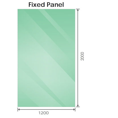 120x120cm Corner Frameless Shower Screen with Nickel Wall Channel and Floor F-Bracket and Brass Hinges, Round Knob Handle