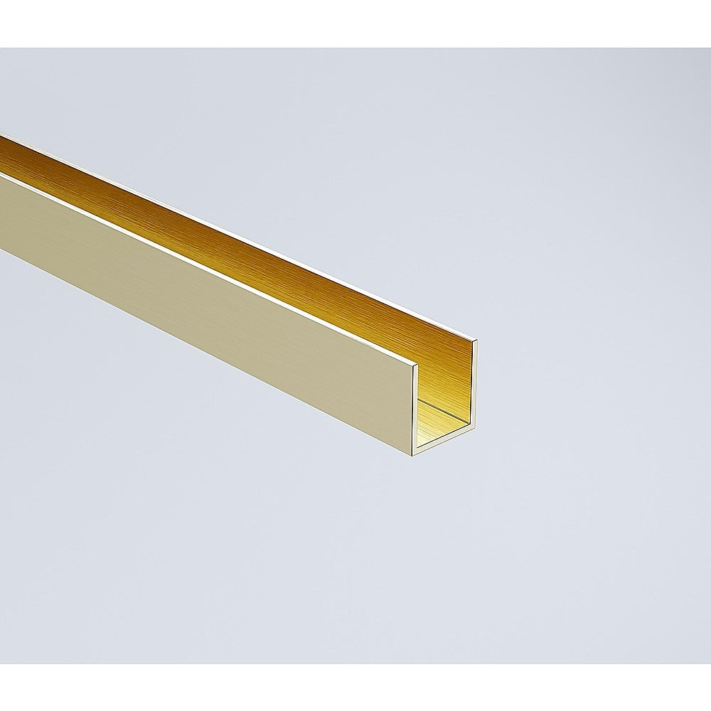 110x110cm Corner Frameless Shower Screen – Gold Wall Channel and Floor Channel with Brass Hinges & Square Double Pull Handle