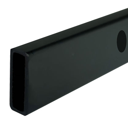 160x100cm Frameless Glass Sliding Corner Shower – With Black Rail and Wall Channel for Contemporary Bathrooms
