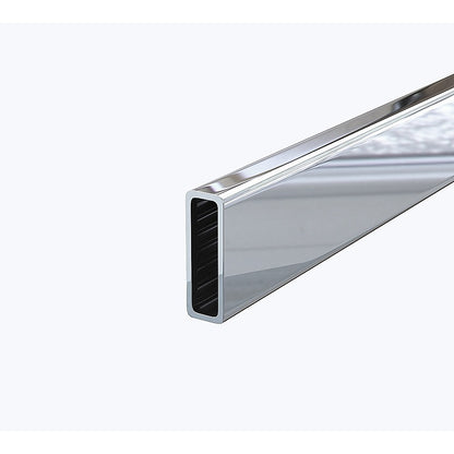 180x100cm Frameless Glass Sliding Corner Shower – With Chrome Rail and U-Brackets for Contemporary Bathrooms