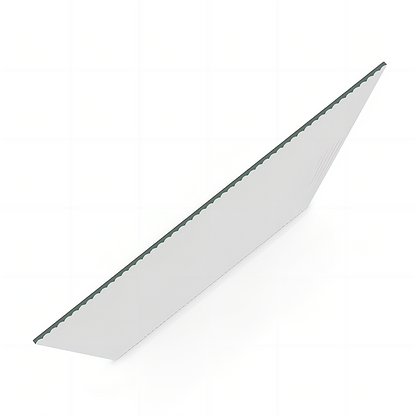 70cm Reeded Glass Shower Screen with Chrome Wall Channel