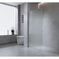 110cm Reeded Glass Shower Screen with Chrome Wall Channel