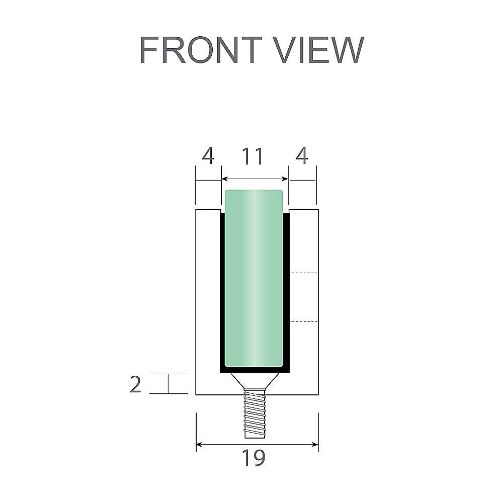 70x210cm Glass Shower Screen with Chrome U-Brackets