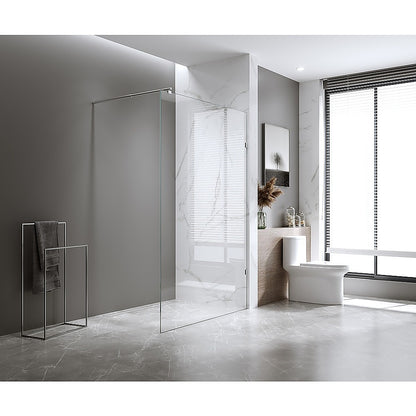80x210cm Glass Shower Screen with Chrome U-Brackets