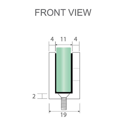 80x210cm Glass Shower Screen with Chrome U-Brackets