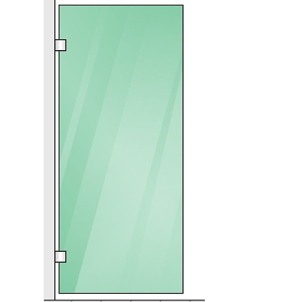 100x210cm Glass Shower Screen with Chrome U-Brackets