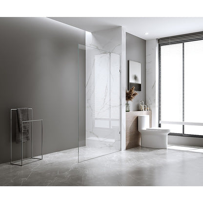 120x210cm Glass Shower Screen with Chrome U-Brackets