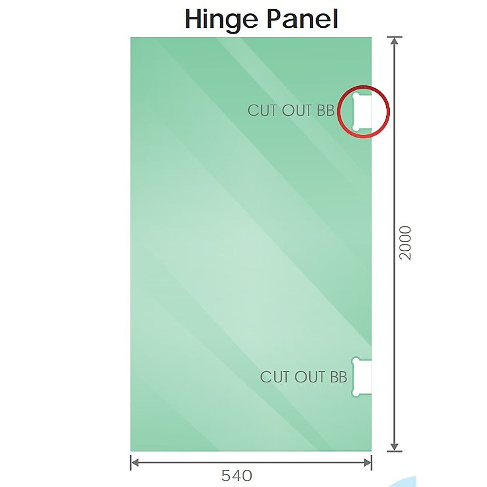 120cm Frameless Wall-to-Wall Shower Screen – Chrome Wall Channel with Brass Hinges