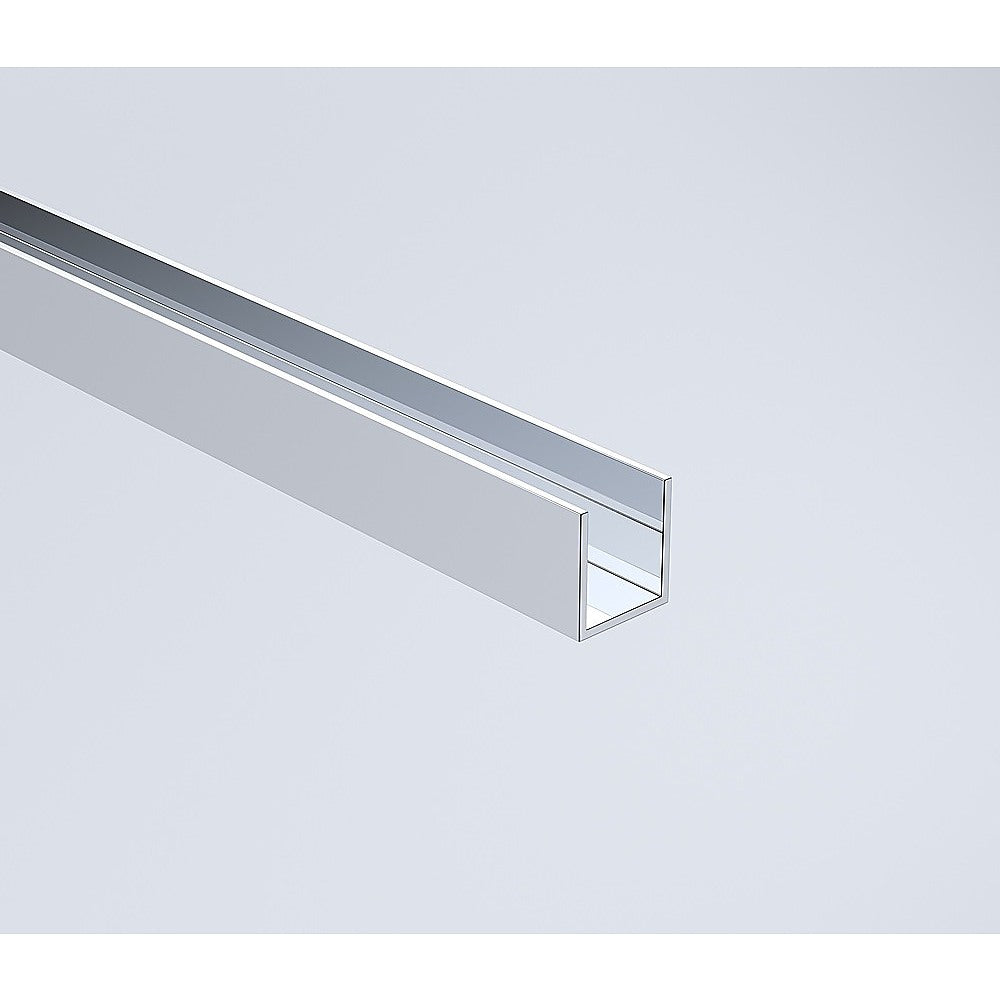 120cm Frameless Wall-to-Wall Shower Screen – Chrome Wall Channel with Brass Hinges