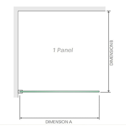 110x110cm Corner Frameless Shower Screen – Chrome Wall Channel with Brass Hinges for Elegant Bathrooms